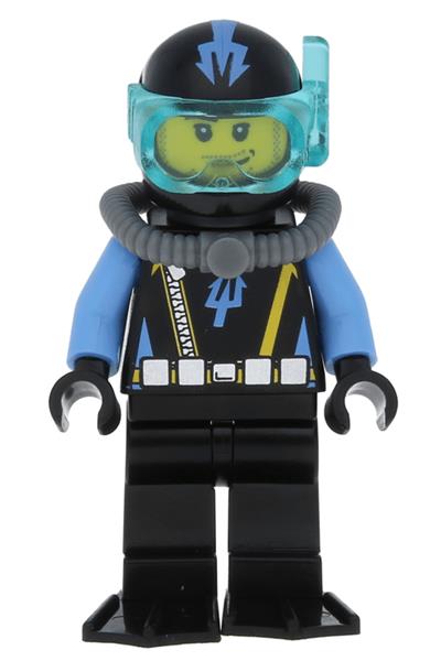 Aquaraider Diver 1 Minifigure [aqu015a] - Aqua Raiders