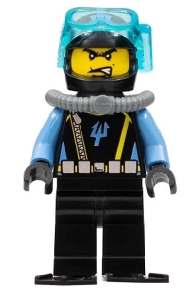 Aquaraider Diver 2 Minifigure [aqu016a] - Aqua Raiders