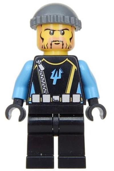 Aquaraider Diver 3 Minifigure [aqu017] - Aqua Raiders