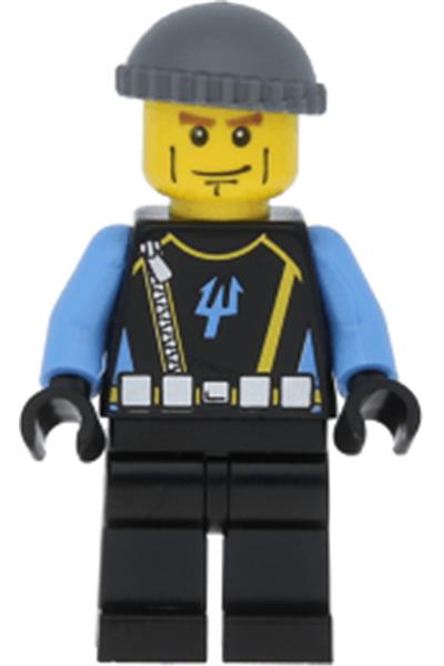 Aquaraider Diver 4 Minifigure [aqu018] - Aqua Raiders