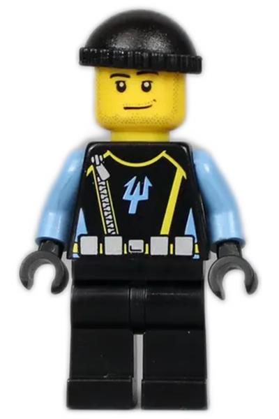 Aquaraider Diver 5 Minifigure [aqu019] - Aqua Raiders