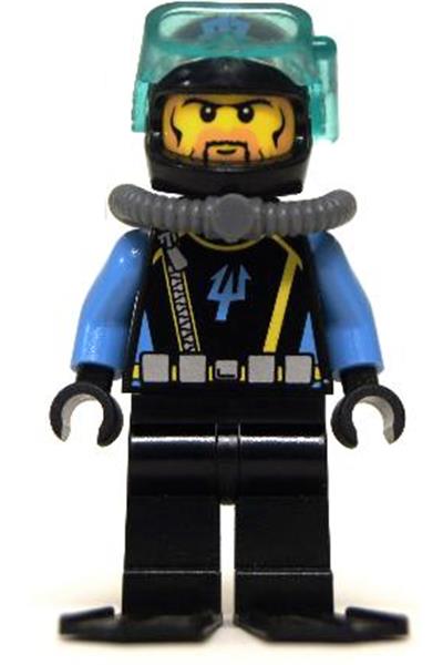 Aquaraider Diver 7 Minifigure [aqu021] - Aqua Raiders