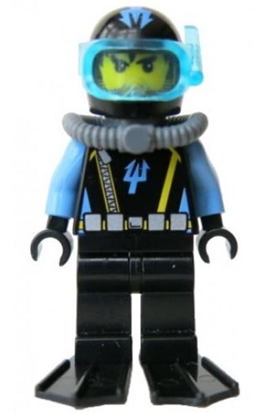 Aquaraider Diver 8 Minifigure [aqu023] - Aqua Raiders