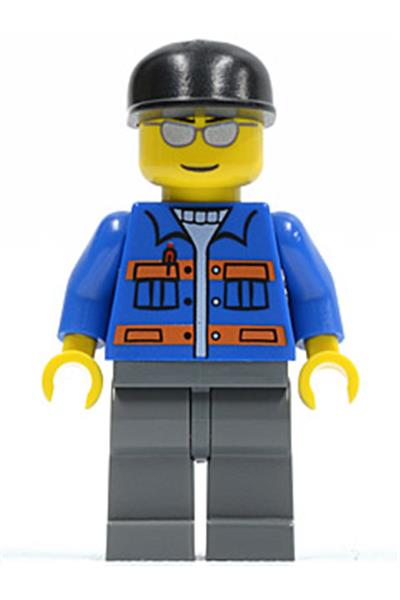 Male in Blue Jacket with Orange Stripes - cty0150