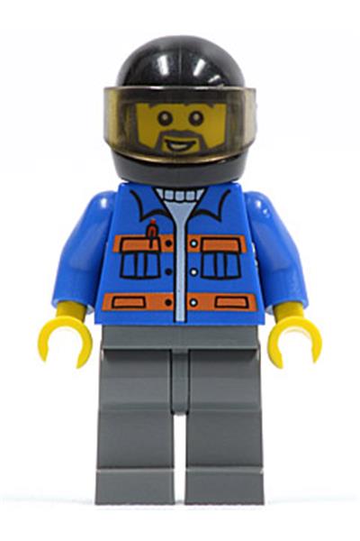 Male in Blue Jacket with Orange Stripes - cty0152