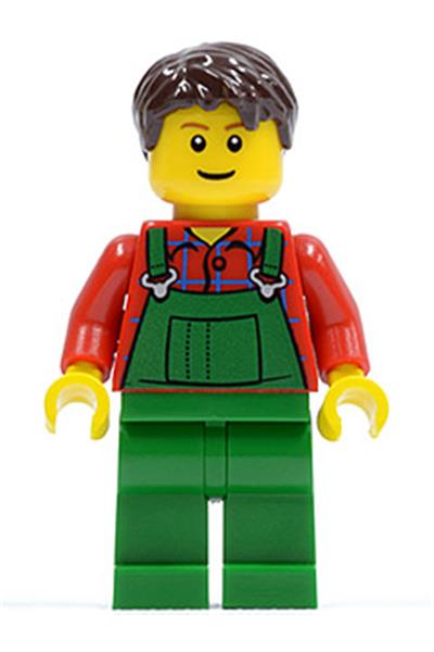 Male in Green Overalls Minifigure [cty0161] - Bricks And More