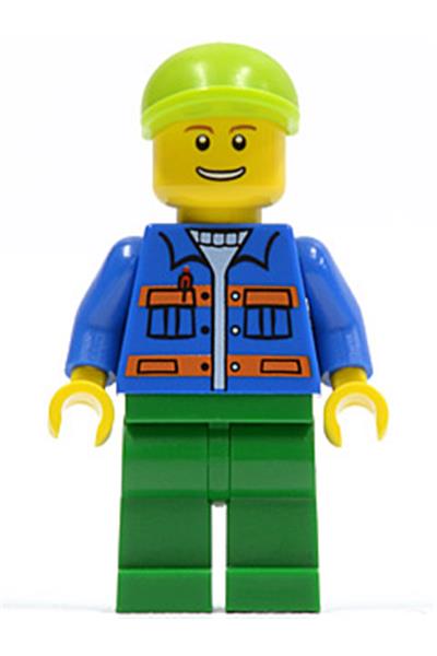 Male in Blue Jacket Minifigure [cty0162] - Bricks And More