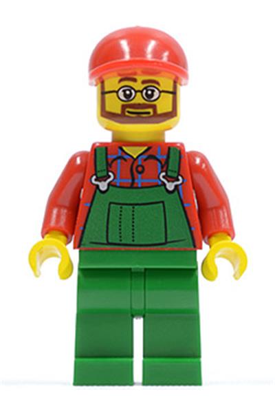 Male in Green Overalls Minifigure - cty0170