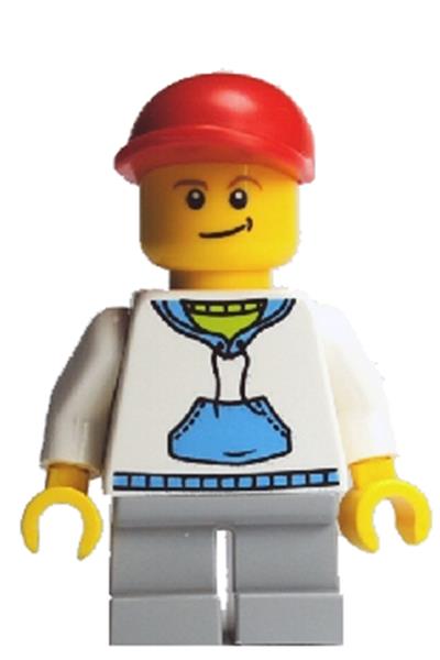 Boy with White Hoodie Minifigure - cty0184