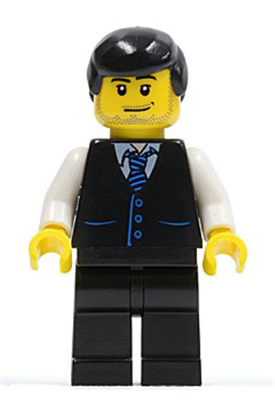 Male in Black Vest Minifigure - cty0186