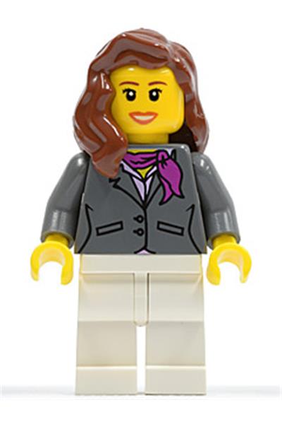 Female in Gray Jacket with Magenta Scarf - cty0187