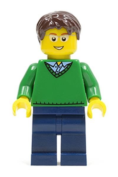 Male in V-Neck Sweater Minifigure - cty0191