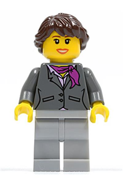 Female in Gray Jacket with Magenta Scarf - cty0220