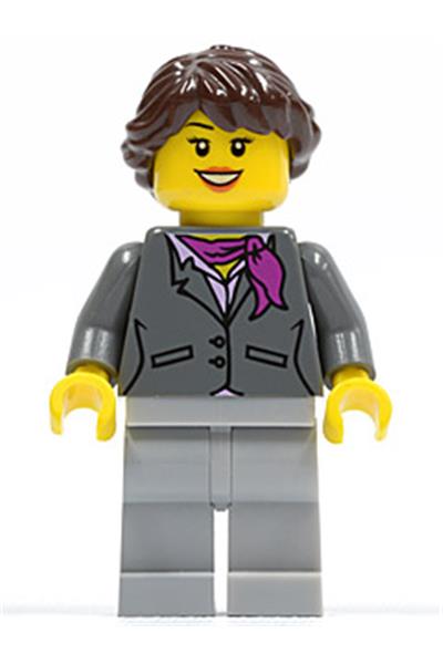 Female in Gray Jacket with Magenta Scarf - cty0220a