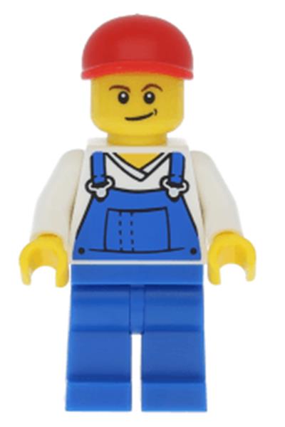 Male in blue overalls Minifigure [cty0320] - Exclusive