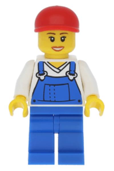Female in blue overalls Minifigure [cty0321] - Exclusive