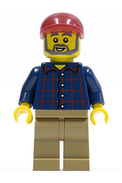 Male in Plaid Shirt Minifigure - cty0325