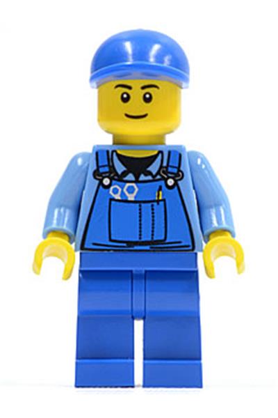 Worker in Blue Overalls Minifigure - cty0367