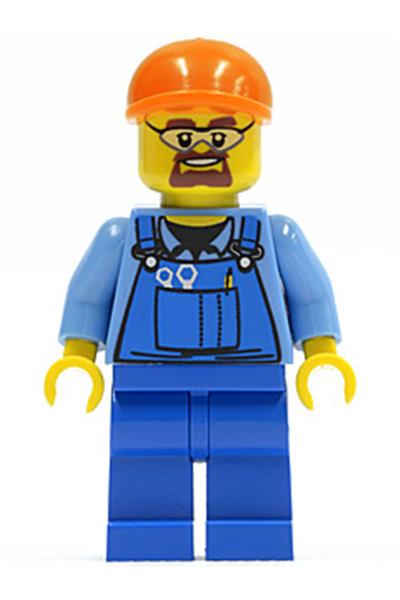 Worker in Blue Overalls Minifigure - cty0398