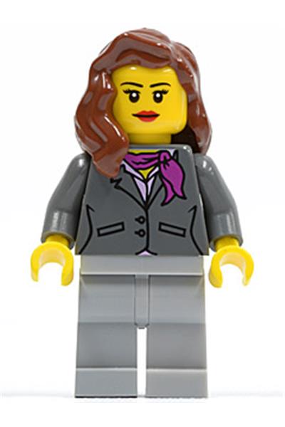 Female in Gray Jacket with Magenta Scarf - cty0419