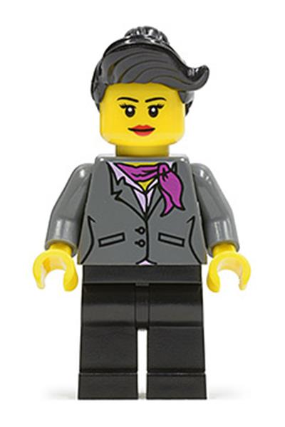 Female in Gray Jacket with Magenta Scarf - cty0445