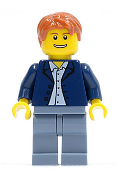 Male in Dark Blue Jacket Minifigure - cty0506