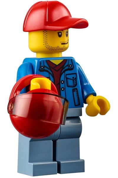Male in Blue Jacket Minifigure - cty0546