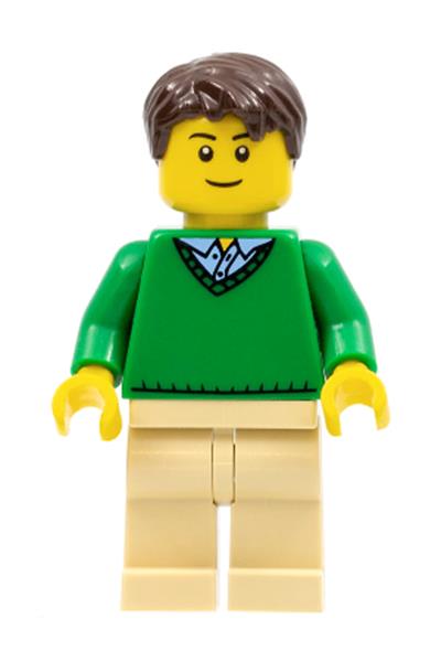 Male in V-Neck Sweater Minifigure - cty0547
