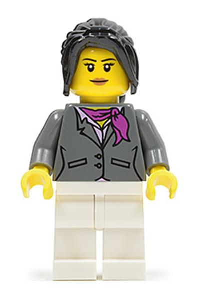 Female in Gray Jacket with Magenta Scarf - cty0575