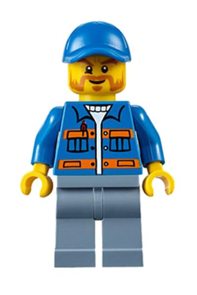 Male in Blue Jacket with Orange Stripes - cty0610