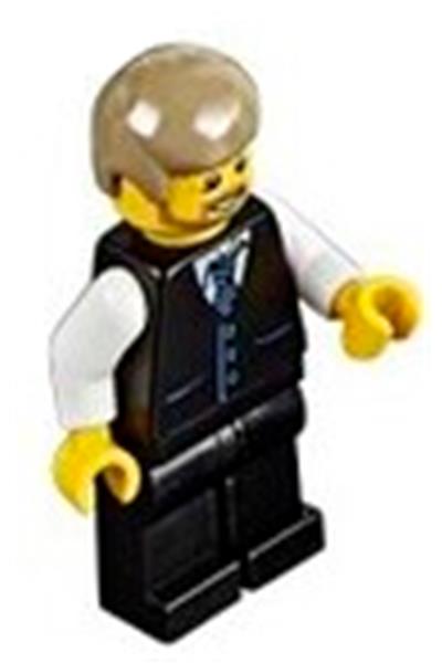 Male in Black Vest Minifigure - cty0705