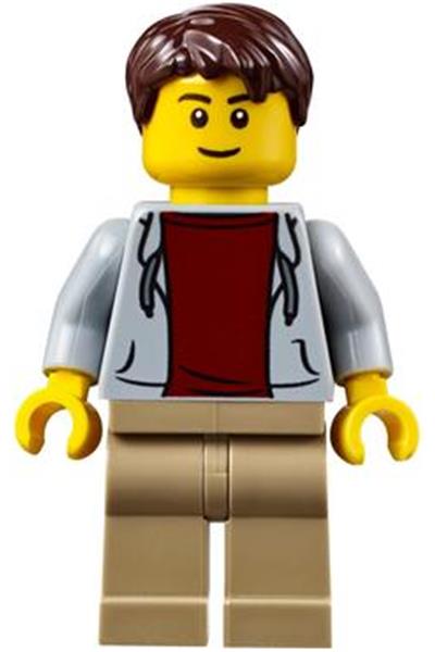 Male with Gray Hoodie Minifigure - cty0707