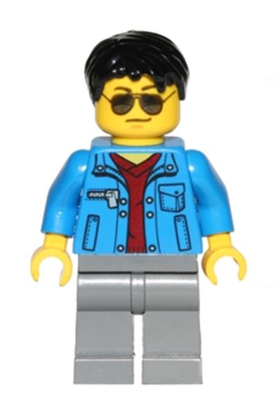 Male in blue jacket Minifigure - cty0747