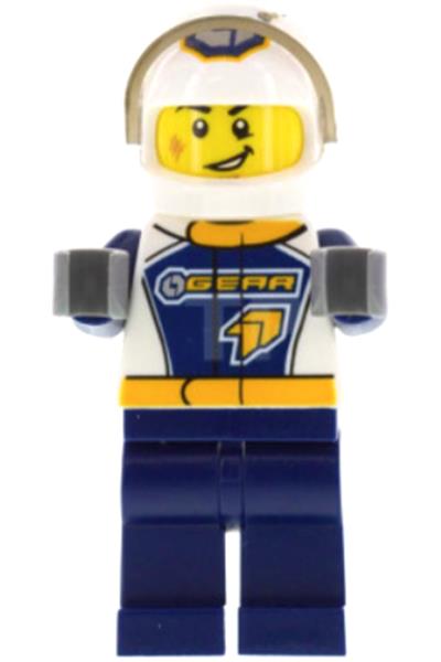 Dragster Race Car Driver Minifigure - cty0749