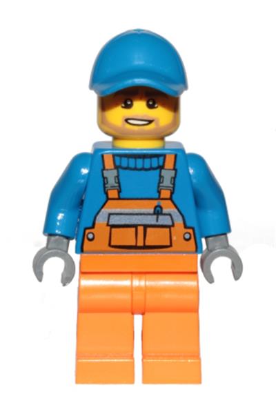 Worker in Orange Overalls - cty0945