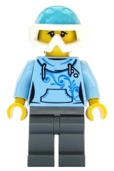 Skier Minifigure - cty1088
