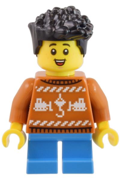 Boy in Holiday Sweater Minifigure - cty1820