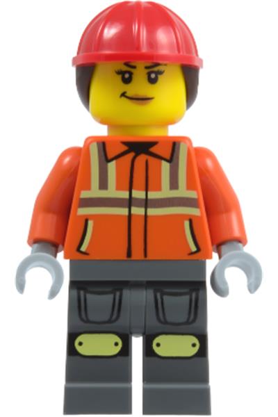 Construction Worker Minifigure - cty2010