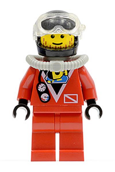 Red Diver Minifigure [div014] - Town