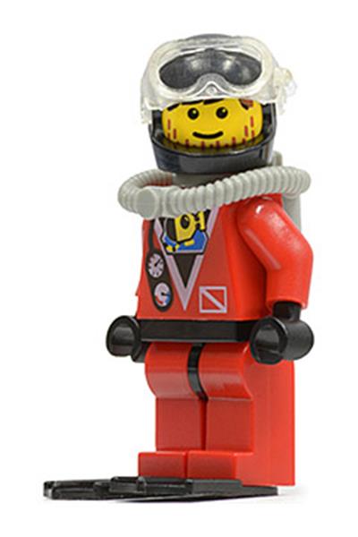Red Diver Minifigure - div016