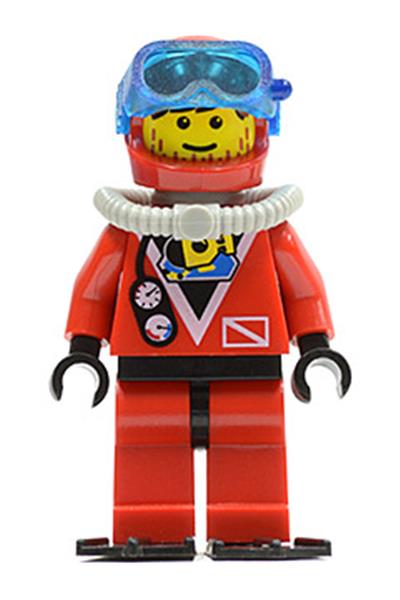 Red Diver Minifigure [div017b] - Town
