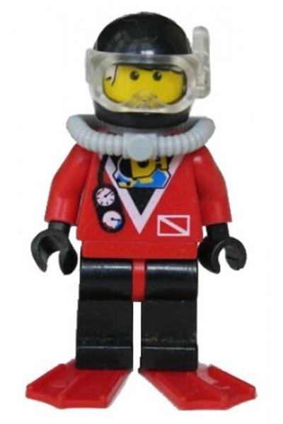 Red Diver Minifigure - div019