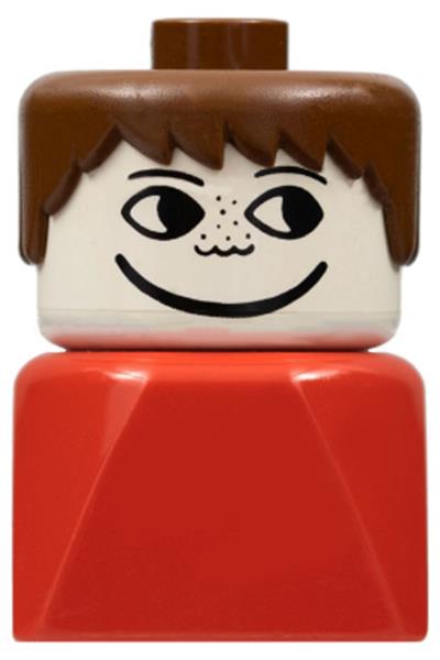 Duplo Male on Red Base - dupfig010