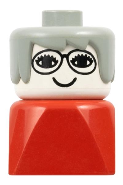 Duplo Female on Red Base - dupfig024