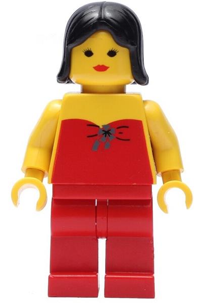 Female in Red Halter Top Minifigure [fbr002] - Town