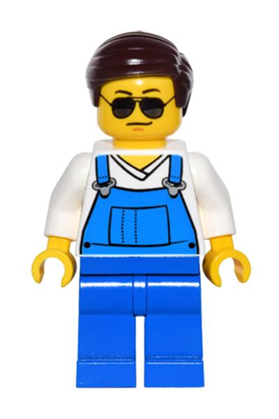 Male in Blue Overalls Minifigure - game016