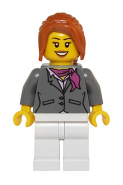 Female in Gray Jacket with Magenta Scarf - hol068
