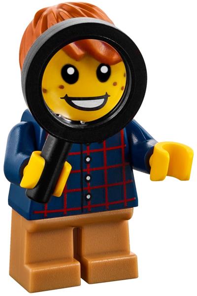 Boy in Plaid Shirt Minifigure - hol088
