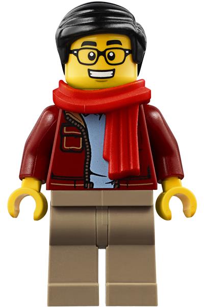 Man with Black Hair Minifigure [hol187] - Seasonal