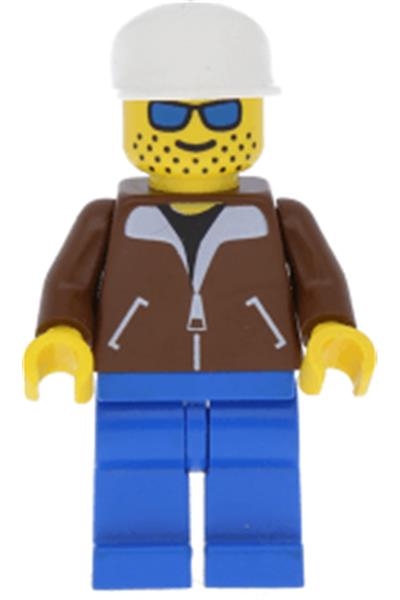 Male in brown jacket Minifigure - jbr010